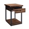Alaterre Furniture Claremont Rustic Wood End Table with Drawer and Low Shelf ANCM0174 - alternate 2